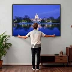 Washington White House Skyline Wall Art Canvas Print –