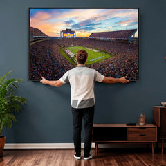 Auburn Stadium Sunset Wall Art Canvas Print, Jordan Hare