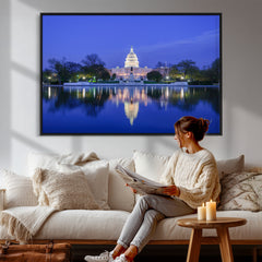 Washington White House Skyline Wall Art Canvas Print –