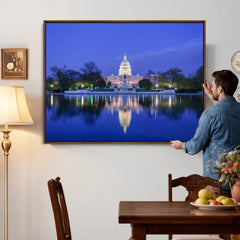 Washington White House Skyline Wall Art Canvas Print –