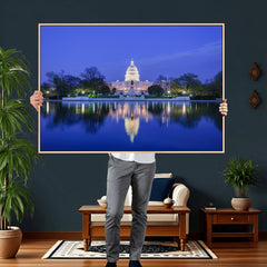 Washington White House Skyline Wall Art Canvas Print –