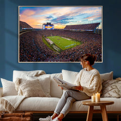 Auburn Stadium Sunset Wall Art Canvas Print, Jordan Hare