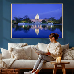 Washington White House Skyline Wall Art Canvas Print –