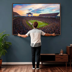 Auburn Stadium Sunset Wall Art Canvas Print, Jordan Hare