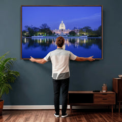 Washington White House Skyline Wall Art Canvas Print –