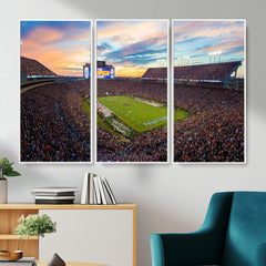 Auburn Stadium Sunset Wall Art Canvas Print, Jordan Hare