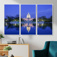 Washington White House Skyline Wall Art Canvas Print –