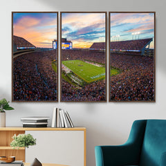 Auburn Stadium Sunset Wall Art Canvas Print, Jordan Hare