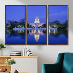 Washington White House Skyline Wall Art Canvas Print –