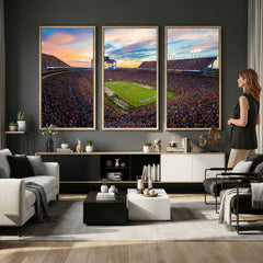 Auburn Stadium Sunset Wall Art Canvas Print, Jordan Hare