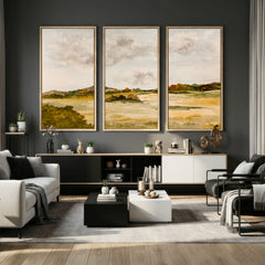 Watercolor Abstract Countryside Wall Art Canvas Print,