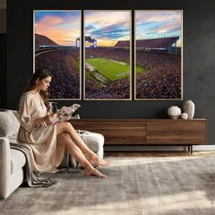 Auburn Stadium Sunset Wall Art Canvas Print, Jordan Hare