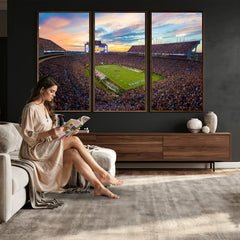 Auburn Stadium Sunset Wall Art Canvas Print, Jordan Hare