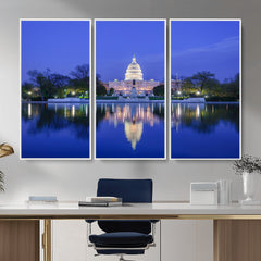 Washington White House Skyline Wall Art Canvas Print –