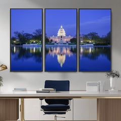 Washington White House Skyline Wall Art Canvas Print –