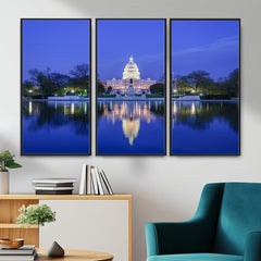 Washington White House Skyline Wall Art Canvas Print –