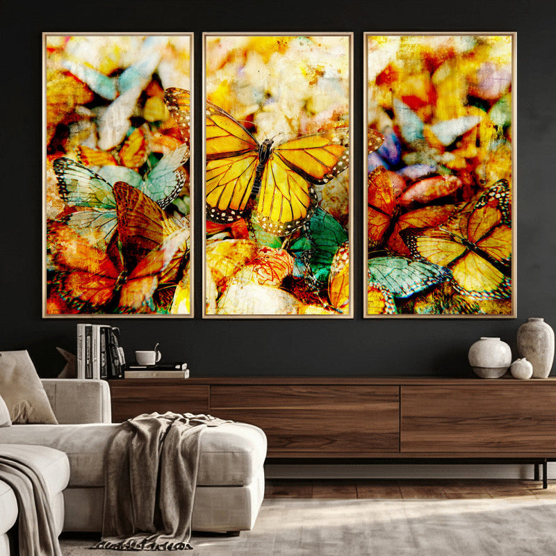 Butterfly Wall Art Canvas Print – Colorful Abstract Nature