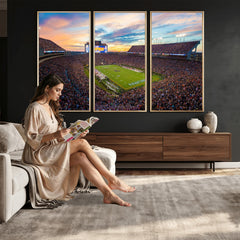 Auburn Stadium Sunset Wall Art Canvas Print, Jordan Hare