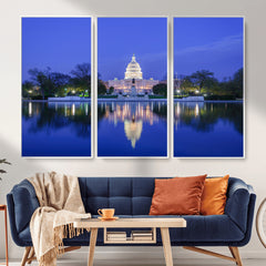 Washington White House Skyline Wall Art Canvas Print –