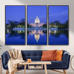 Washington White House Skyline Wall Art Canvas Print –