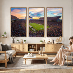Auburn Stadium Sunset Wall Art Canvas Print, Jordan Hare
