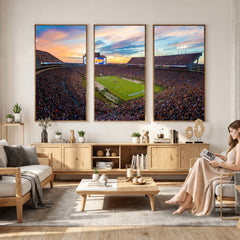 Auburn Stadium Sunset Wall Art Canvas Print, Jordan Hare