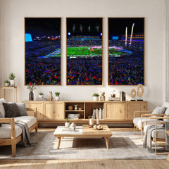 Ole Miss Rebels Vaught Hemingway Stadium Wall Art Canvas