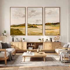 Watercolor Abstract Countryside Wall Art Canvas Print,