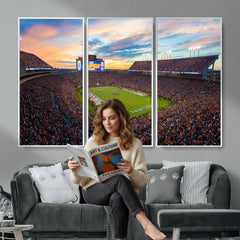 Auburn Stadium Sunset Wall Art Canvas Print, Jordan Hare