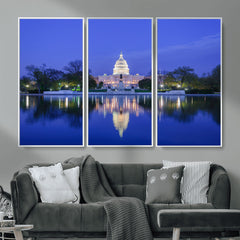 Washington White House Skyline Wall Art Canvas Print –