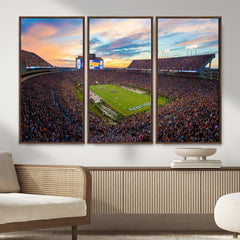 Auburn Stadium Sunset Wall Art Canvas Print, Jordan Hare