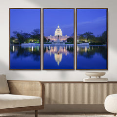 Washington White House Skyline Wall Art Canvas Print –