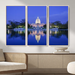 Washington White House Skyline Wall Art Canvas Print –