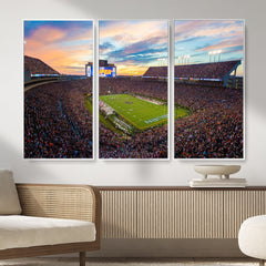 Auburn Stadium Sunset Wall Art Canvas Print, Jordan Hare