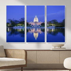 Washington White House Skyline Wall Art Canvas Print –
