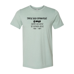 You've Been Promoted from Cat Aunt to Human Aunt T-Shirt