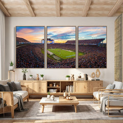 Auburn Stadium Sunset Wall Art Canvas Print, Jordan Hare