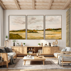 Watercolor Abstract Countryside Wall Art Canvas Print,