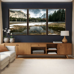 Yosemite Valley Mountain Wall Art Canvas Print, Granite