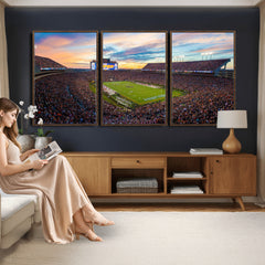 Auburn Stadium Sunset Wall Art Canvas Print, Jordan Hare