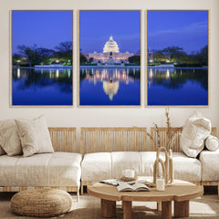Washington White House Skyline Wall Art Canvas Print –