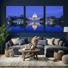 Washington White House Skyline Wall Art Canvas Print –