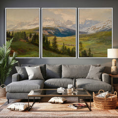 Konrad Petrides View From Mount Helm Wall Art Canvas Print -