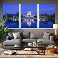 Washington White House Skyline Wall Art Canvas Print –