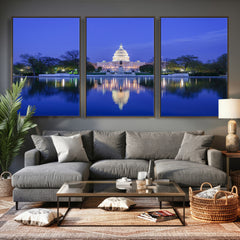 Washington White House Skyline Wall Art Canvas Print –