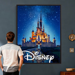 Disney Castle Wall Art – Framed Magic Kingdom Canvas