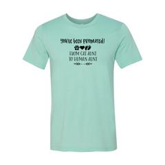 You've Been Promoted from Cat Aunt to Human Aunt T-Shirt