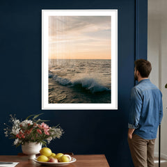 Ocean Wave Wall Art Canvas Print, Calm Coastal Nature