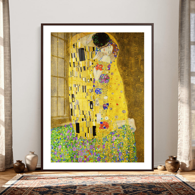 The Kiss Wall Art Canvas Print – Gustav Klimt The Kiss Gold