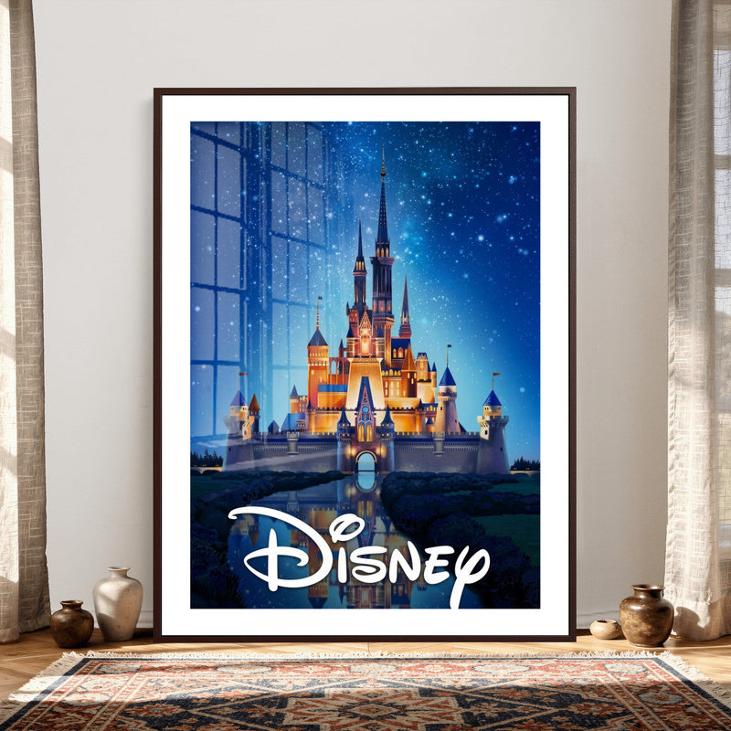 Disney Castle Wall Art – Framed Magic Kingdom Canvas